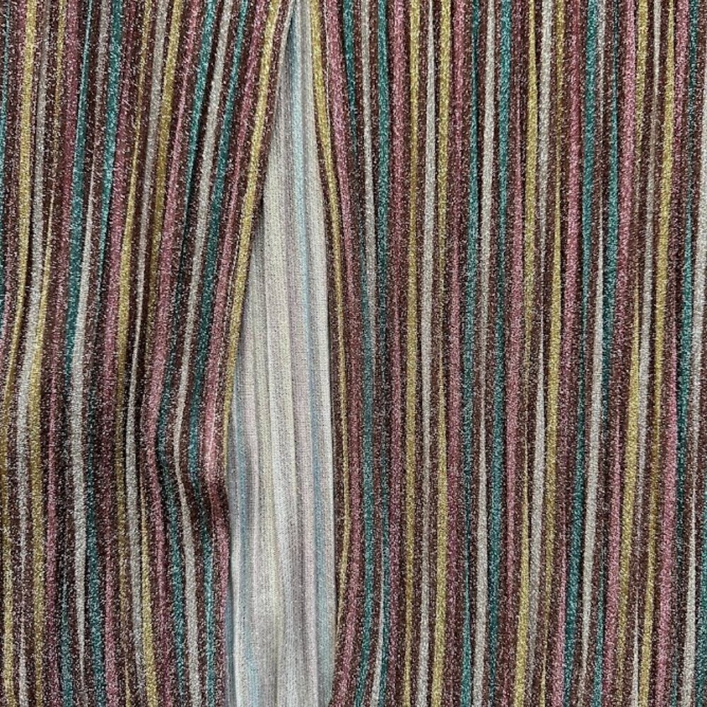 Anthropologie Lea & Viola Shimmery Striped Skirt w/Side Slit Sz. XS - Picture 2 of 5